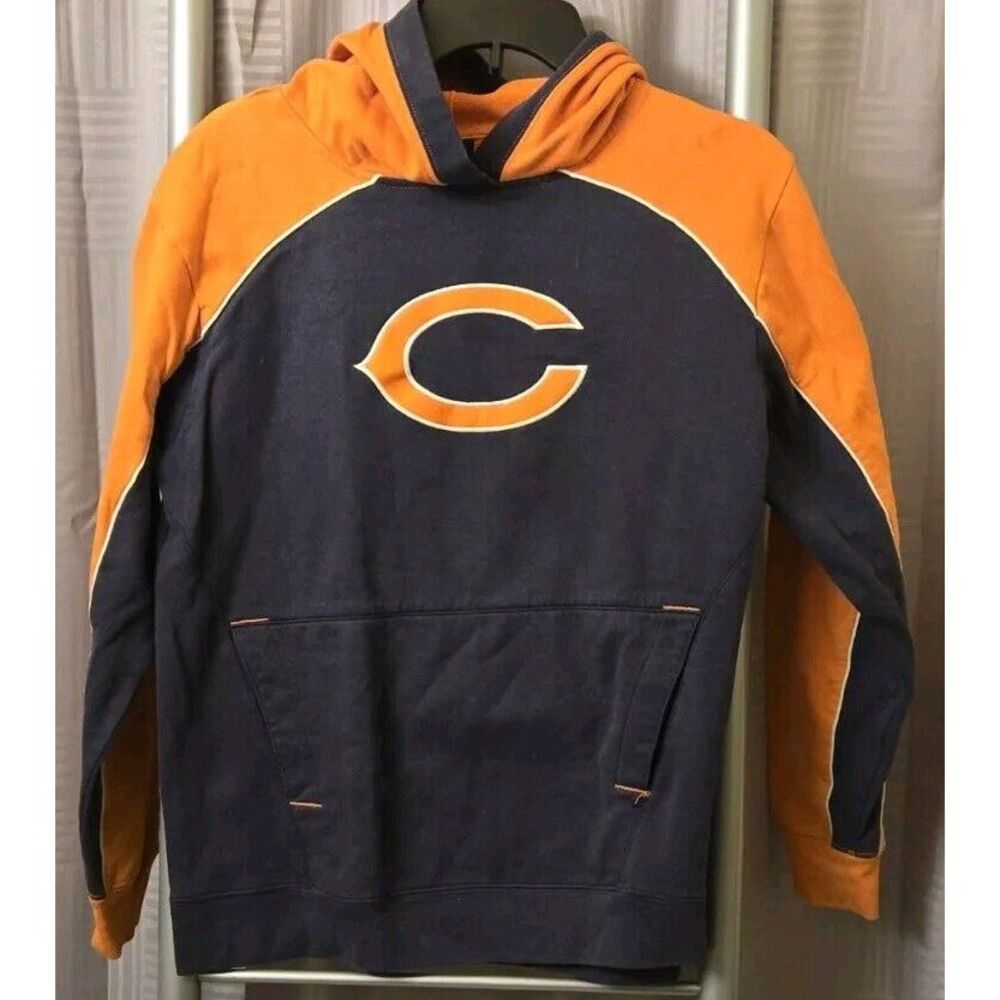ReebokNFL Team Apparel Chicago Bears Hoodie Youth Boys Sz L (14/16) Blue Pocket